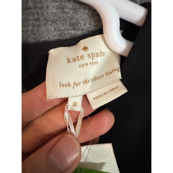 NWT Kate Spade Bosley Dress NJMU2069 Basic Geometry Black Red Size 0 - Picture 4 of 10